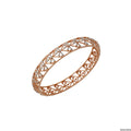 Floral Elegance: 18KT Rose Gold & Diamond Open-Setting Bangle