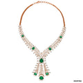 Emerald Cascade Diamond Statement Necklace | 18 KT Rose Gold