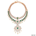 Royal Emerald Heritage Diamond Necklace | 18 KT Rose Gold