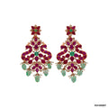 Royal Heritage Ruby & Emerald Jhumka Earrings | 18 KT Rose Gold