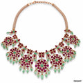 Regal Mozambique Ruby & Emerald Heritage Necklace | 18 KT Rose Gold