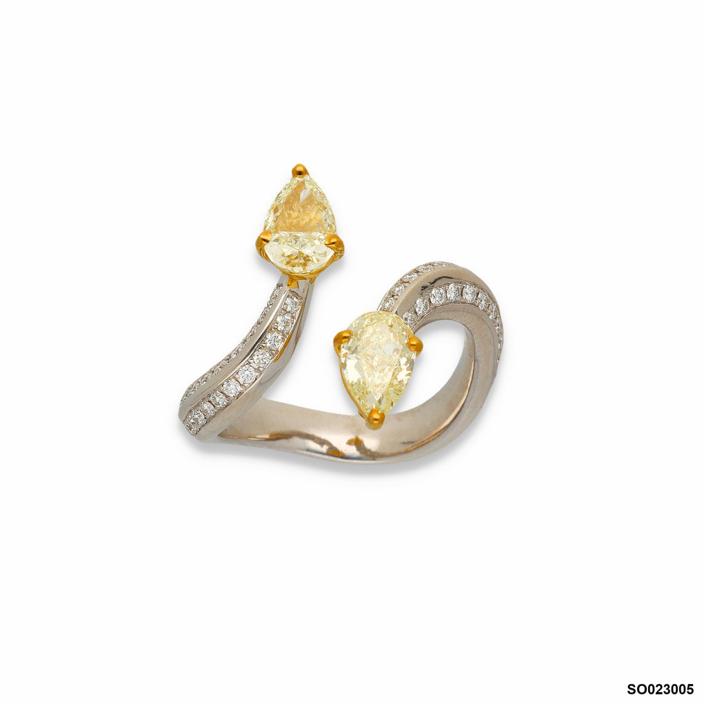 Fancy Yellow Diamond Ring in 14K Gold | SO023005
